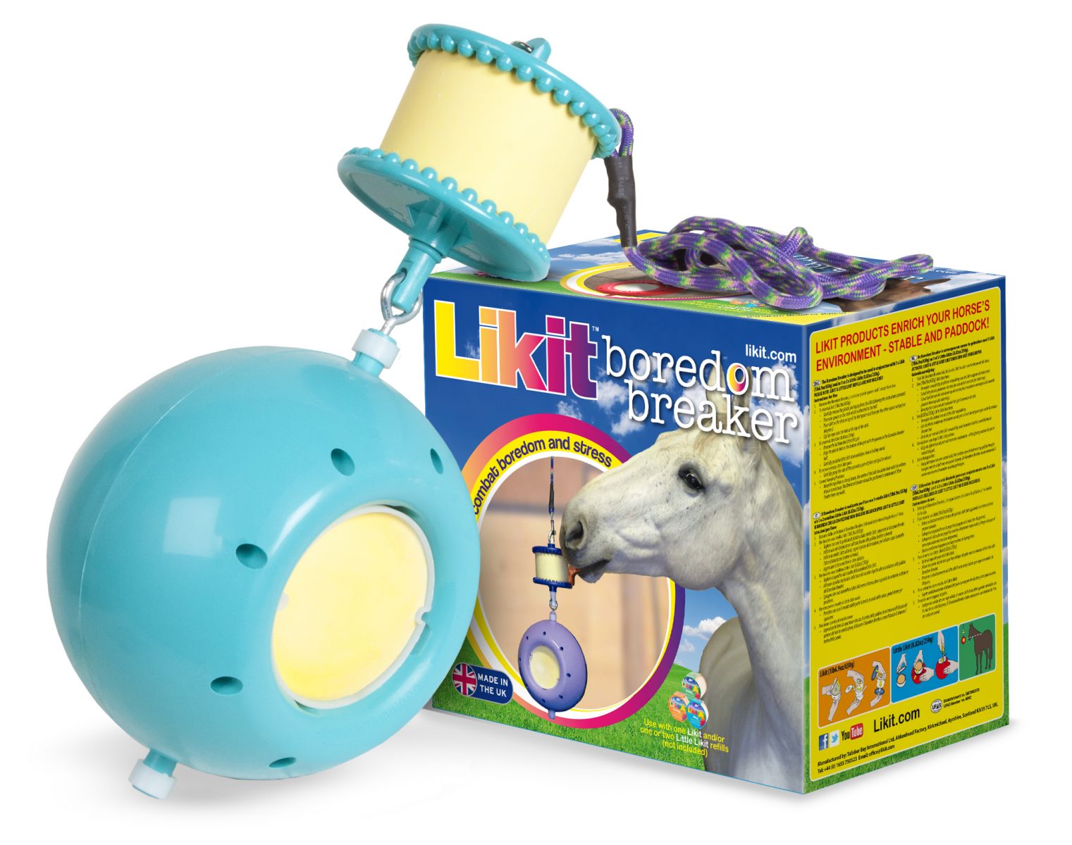 Boredom Breaker Likit Horse Treat & Toy Equine Boredom Relief